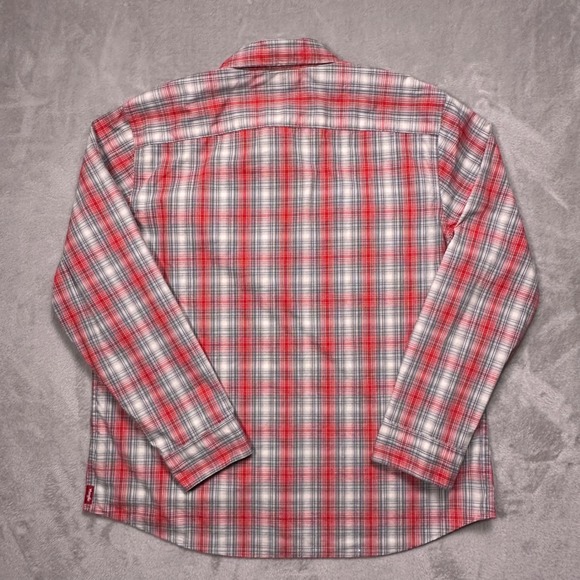 Wrangler XL Slim Fit Western Plaid Shirt – Aura Orange Gray Button Up RanchWear‎ - Picture 3 of 16
